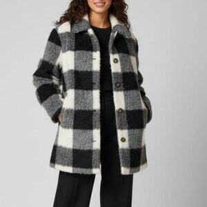 Marine Layer Stephanie Gingham Cocoon Coat